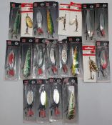 20x Carded DAM Fishing Spinner Lures, all carded looking unused G