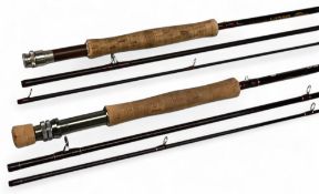 Airflo SLS carbon trout fly rod 10ft 3pc line 6/7#, alloy double up locking reel seat and collar,