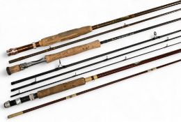 Flextec Spring Creek carbon trout fly rod, 9ft 4pc line 5/6#, alloy double uplocking reel seat and