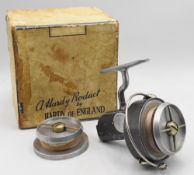 Hardy Altex No.3, MkV spinning reel, for spares or repairs, needs attention to bail arm, retains