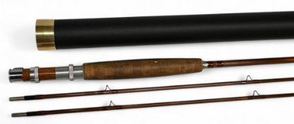 Orvis USA scarce Limestone Special impregnated split cane trout fly rod, 4 1/2oz with spare tip, 8ft