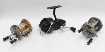 3x Various reels - to inc Mitchell 300 fixed spool reel in black finish LHW, full bail arm, on/off