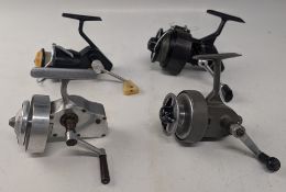 An M P Bell of France, model 1592, LHW spinning reel with half bail, optional check, an Emte Forelle