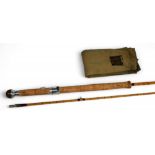 Hardy Alnwick "The Wye" Palakona split cane light salmon/sea trout fly rod No H53807A, in the scarce