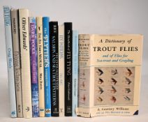 Fishing books related to Flies and Nymphs to include A Dictionary of Trout Flies 1968 A Courney