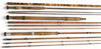 Hardy Alnwick unnamed refurbished split cane sea trout/light salmon fly rod, No C12933, 11ft 3pc