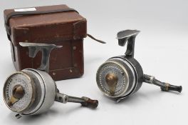 Illingworth No.4, Mk2 salmon threadline spinning reel, LHW, finger pick up, adjustable drag, in