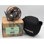 Waterworks Lamson Velocity 2.0 hard Aloo trout fly reel 3 ½" wide spool with black handle, large