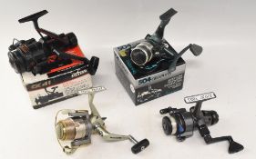 Silstar CX 41 fixed spool reel, good bail, rear tensioner, good free spool. In original box and