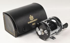 Abu Ambassadeur 6000C multiplier reel No 740 202, counter balanced handle, star drag, on/off