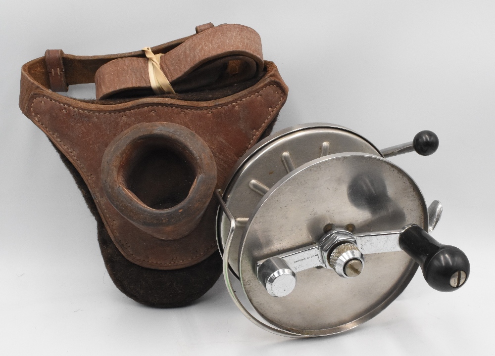 Allcocks Redditch "the Commadore" deep sear tuna fishing reel, RHW, 6" solid spool with milled