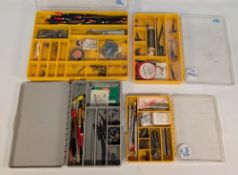 Collection of coarse fishing accessories including stick/wagglers floats, 2 hollow alloy floats,