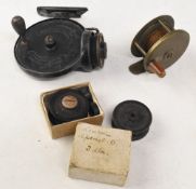 Allcocks Stanley Threadline alloy reel with 2 spare spools and washers. Very stiff needs a