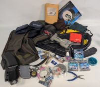 Sea & Coarse Fishing Tackle & Accessories, to include carp mono, Rovex nylon line, heavy weights