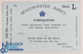 Coronation Invitation: Their Majesties King Edward VII and Queen Alexandra, June 26th 1902. Fine