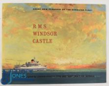 Brochure For The RMS Windsor Castle of The Union Castle Fleet, launched 1959 for the South Africa