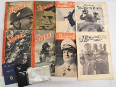 THIRD REICH - file containing a number of documents including signed photographs of leading Nazis