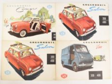 Great Selection of Car Brochures to include DKW Junior, Bianchina Van, Bond Ranger 875, Dyna