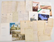 WWI group of original WWI documents including letters from the trenches, military orders, original