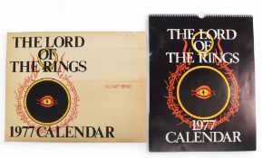 Lord of The Rings - 1977 Calendar complete - printed in GB by Westerham Press Ltd, illustrations