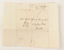 Letter from Robert Beadon 1817 to Sir Robert Harvey 1st Baronet of Langley Park Robert Beadon as