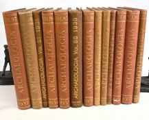 Archaeologia - Society of Antiquaries London 1904-1991 - Extensive collection of 56 vols. lge. 4to.,