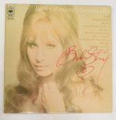 AUTOGRAPH - Barbra Streisand vinyl album of her Greatest Hits, signed across front cover