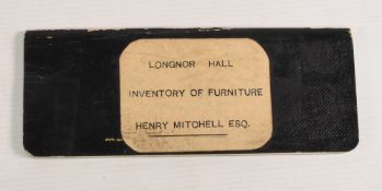 Birmingham History Henry Mitchell & Butlers Brewery Longnor Hall inventory 1890 - this piece of