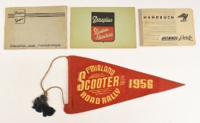 1950s Douglas Vespa Scooter Manuals to include Spares Book, Operation and Maintenance Book