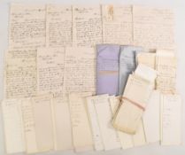 AMERICA 1870s - bundle of letters and documents relating to an Englishman emigrating to the