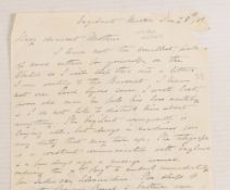 INDIAN MUTINY - Letter written from Malta, dated January 28th, 1858. Giving details of the Indian