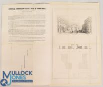 The London and Birmingham Railway Hotel 27th April 1838. Very large 4-page prospectus with
