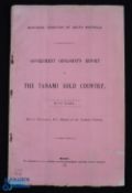 South Australia - The Tanami Gold Country 1909 - Official Government Geologist's Report, 12pp. folio