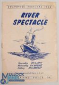 Liverpool: Festival of Britain 1951. 8-page programme of river spectacle over 3 days including