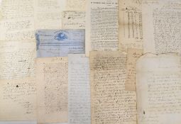 HISTORICAL DOCUMENTS good group of ms documents, including a contemporary copy of a letter of