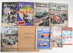 1950s Motor Cycle Magazines for June 1953 & 1955, Sports Records for 1951, 1952, 1953Auto Racing