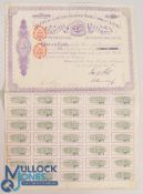 South Africa The Cape of Good Hope Diamond Mining Company Ltd 1881. Bearer Certificate for 10 shares