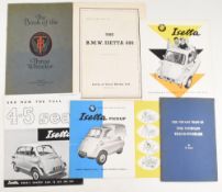 3-Wheel Car Brochures to include BMW Isetta 600, Isetta Pickup, Isetta 4 - 5 Seat together with