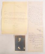 Historical Document - letter signed by Reginald John Campbell 1867-1956 - 3 letters are signed
