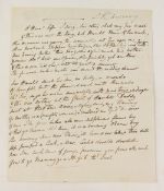 Historical Document - Letter signed by Robert Grosvenor 1st Baron Ebury 1801-1893. Robert Grosvenor,
