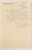 Historical Document - Letter signed by Johannes Carl Andersen 1873-1962. Johannes Carl Andersen