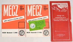 1980/81 UEFA match Widzew Lodz v Manchester Utd 1st October 1980 United Supporters Club Travel