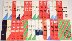 1975-79 Five Nations Rugby Programmes (30): With some duplication, from 18 separate games, mostly