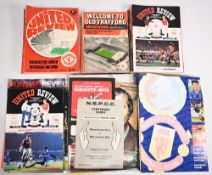 Collection of Manchester Utd match programmes to include homes 1960s (2), 1970s (55), 1980s (14),