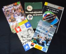 1961-1997 S Africa in France Rugby Programmes (6): v France 1961, plus both Paris tests, 1992 &