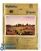 1963 Griquas v Australia Rugby Programme: Impressive-looking, substantial but scarcer effort from
