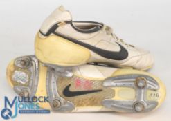 2009-2010 Scottish Football Falkirk Jackie McNamara Match Worn Football Boots. Nike boots, in used