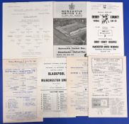 1965/66 Manchester Utd away reserve match programmes to include Newcastle Utd, Derby County, Preston