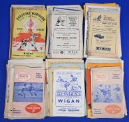 Wigan Rugby League Football Club away programmes 1954-1960 to include 54/55 x19, 55/56 x 22, 56/57 x