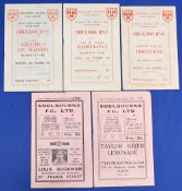Selection of Shelbourne home programmes 1939/40 Bohemians, 1940/41 Shamrock Rovers, 1962/63 Sporting